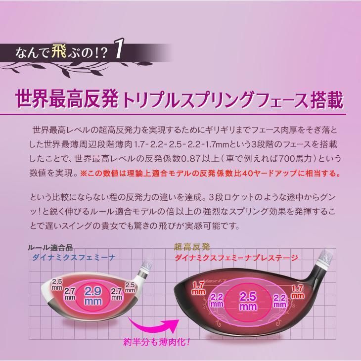 【新品】超高反発 ダイナミクスフェミーナプレステージ 13.5 ヘッドカバー付き 新品】超高反発 ダイナミクス フェミーナ プレステージ 13.5