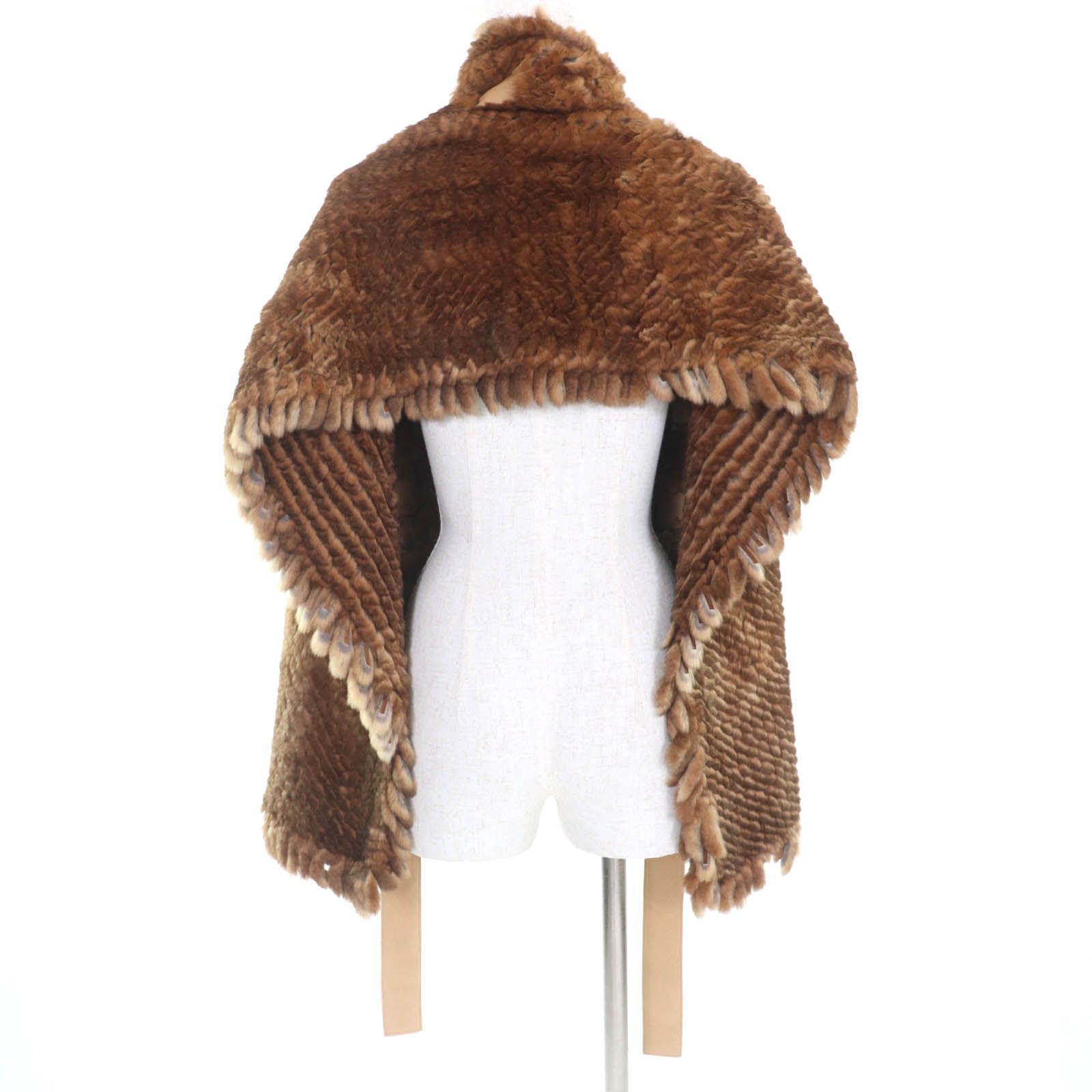 ファー付きカシミヤストール／イタリア ダーマコレクション ストール