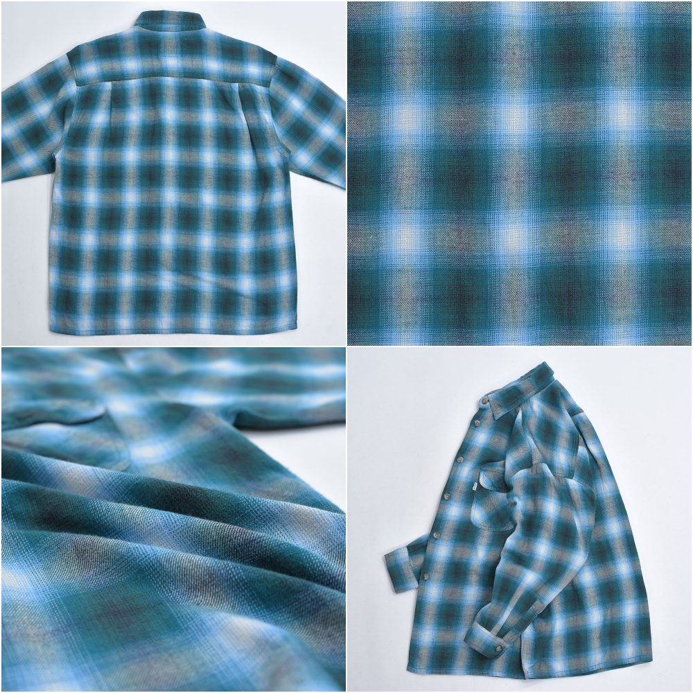 90s Levi's リーバイス オンブレチェック コットン ワークシャツ