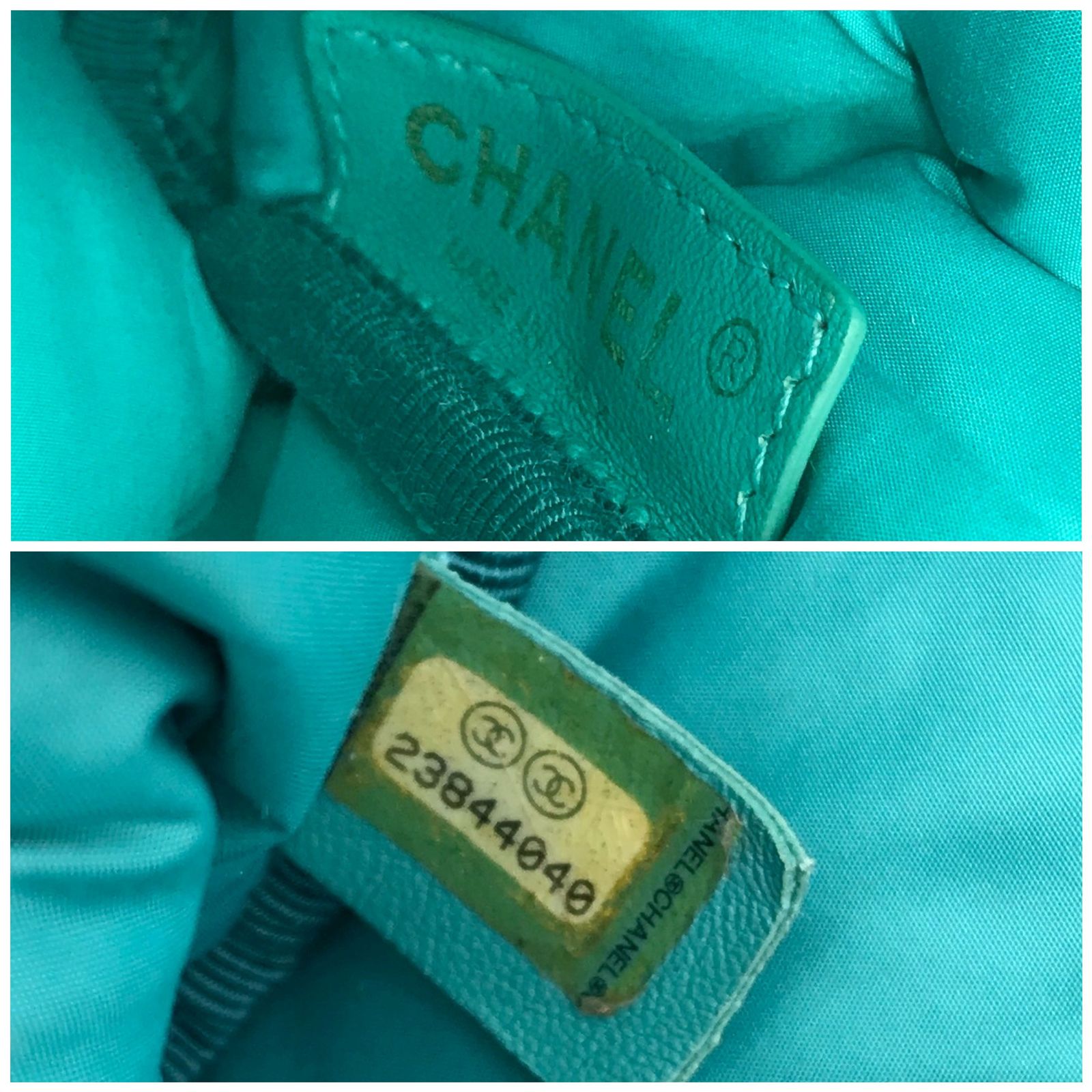 良品 CHANEL シャネル バブル キルト ダブルチェーン ショルダー バッグ　ブルー系 ga3105 良品 CHANEL シャネル バブル キルト ダブルチェーン ショルダー