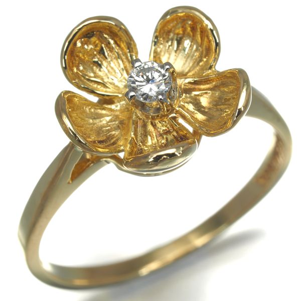 ティファニー リング ダイヤ ダイヤモンド フラワー 12号 K18YG/WG  