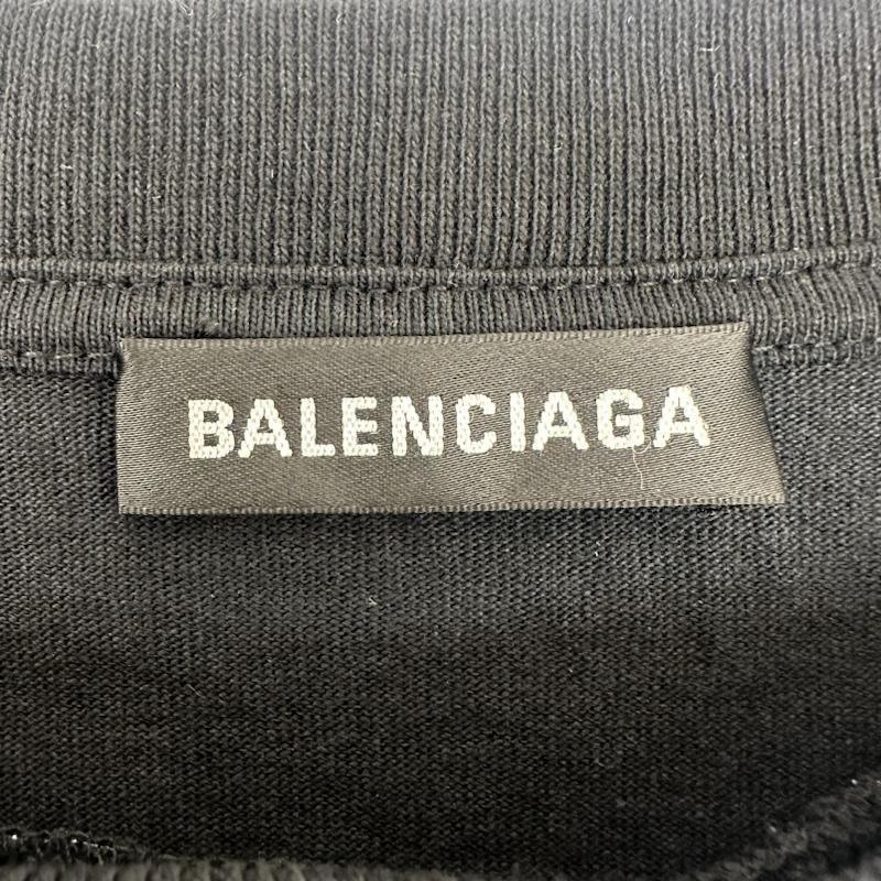 国内正規品BALENCIAGA ウェーブロゴ　 長袖カットソー BALENCIAGA】バレンシアガ『ロゴ 長袖Tシャツ sizeL』720250