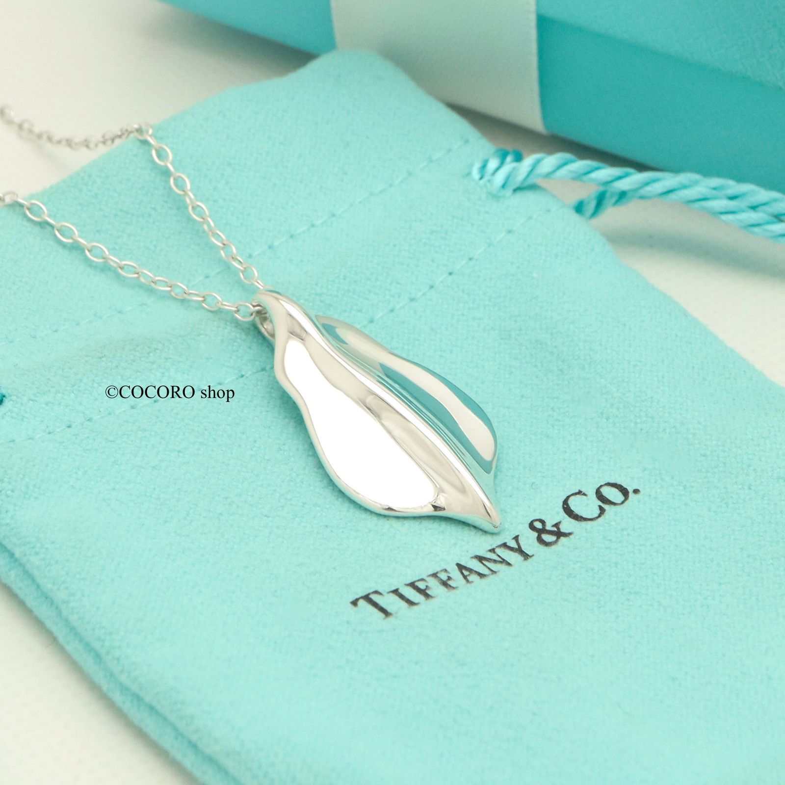 正規品　極美品ティファニーネックレス（AG925） 美品】ティファニー TIFFANY&Co. リーフ ネックレス AG925