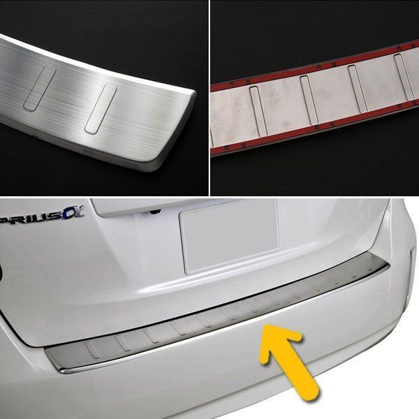 プリウスα ZVW40 前期 リアバンパープロテクター ブラックステンレス 保護 傷予防 キズ防止 荷物の積み下ろし 簡単DIY 装飾 リヤ EX258BK お盆15倍ポイントプリウスα ZVW40 前⁄後期 リアバンパープロテクター