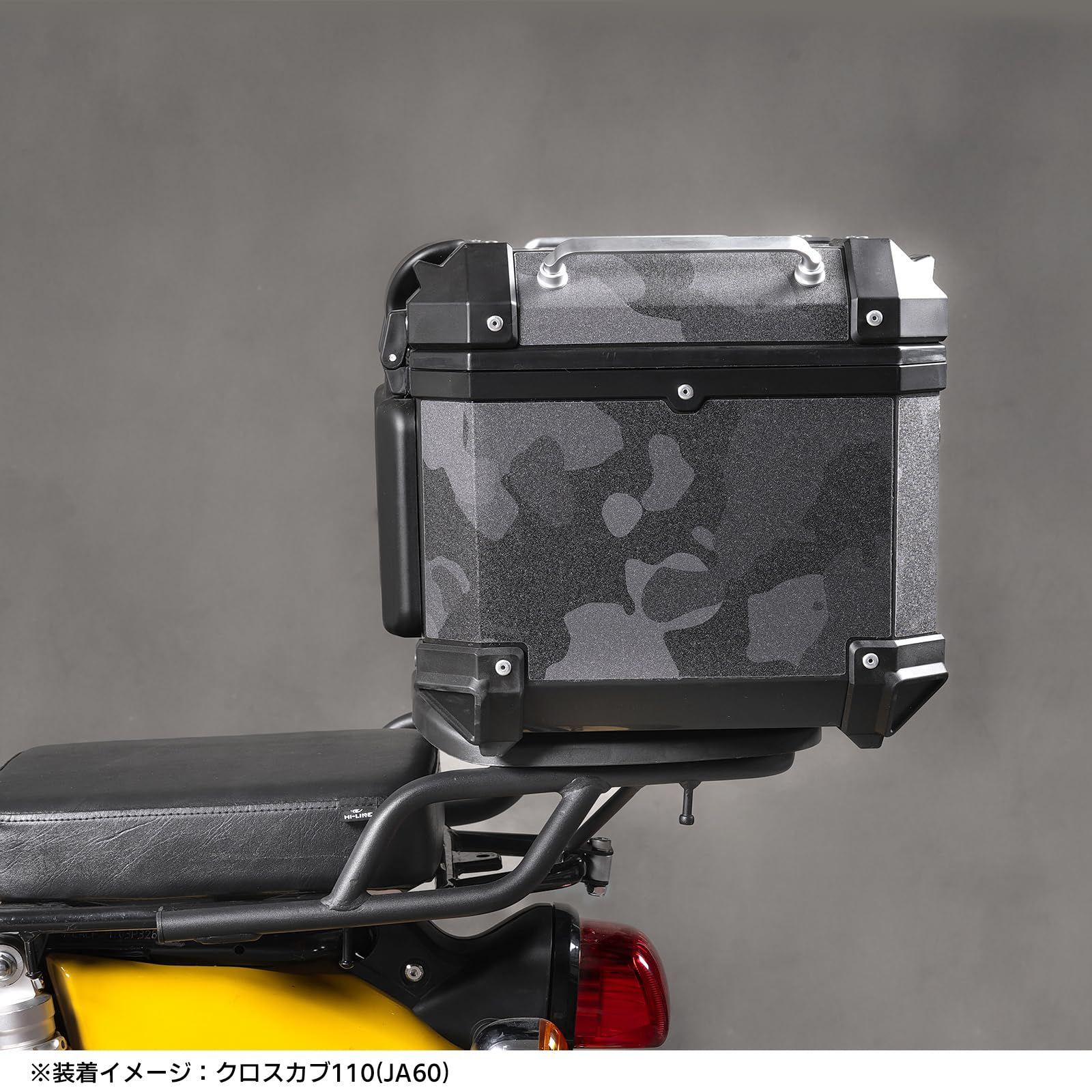 商品 HI-LINE バイク リアキャリア クロスカブ スーパーカブ 延長キャリア スチール製 丈夫 荷物積載 リアボックス トップケース対応 バイク 荷台 荷掛けフック付き カブ カスタムパーツ 外装 アクセサリー 日本語取扱説明書付き