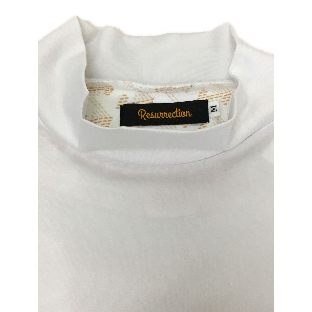 coco 中古 レザレクション Resurrection メンズ 半袖シャツ M 白 モックネック ボーダー 中古 メンズ レザレクション Resurrection 半袖シャツ M 白
