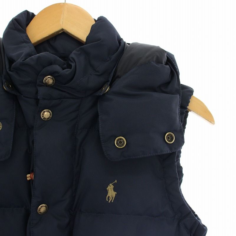 RALPH LAUREN ダウンベスト ネイビー 中古・古着通販】POLO RALPH LAUREN (ポロ・ラルフローレン