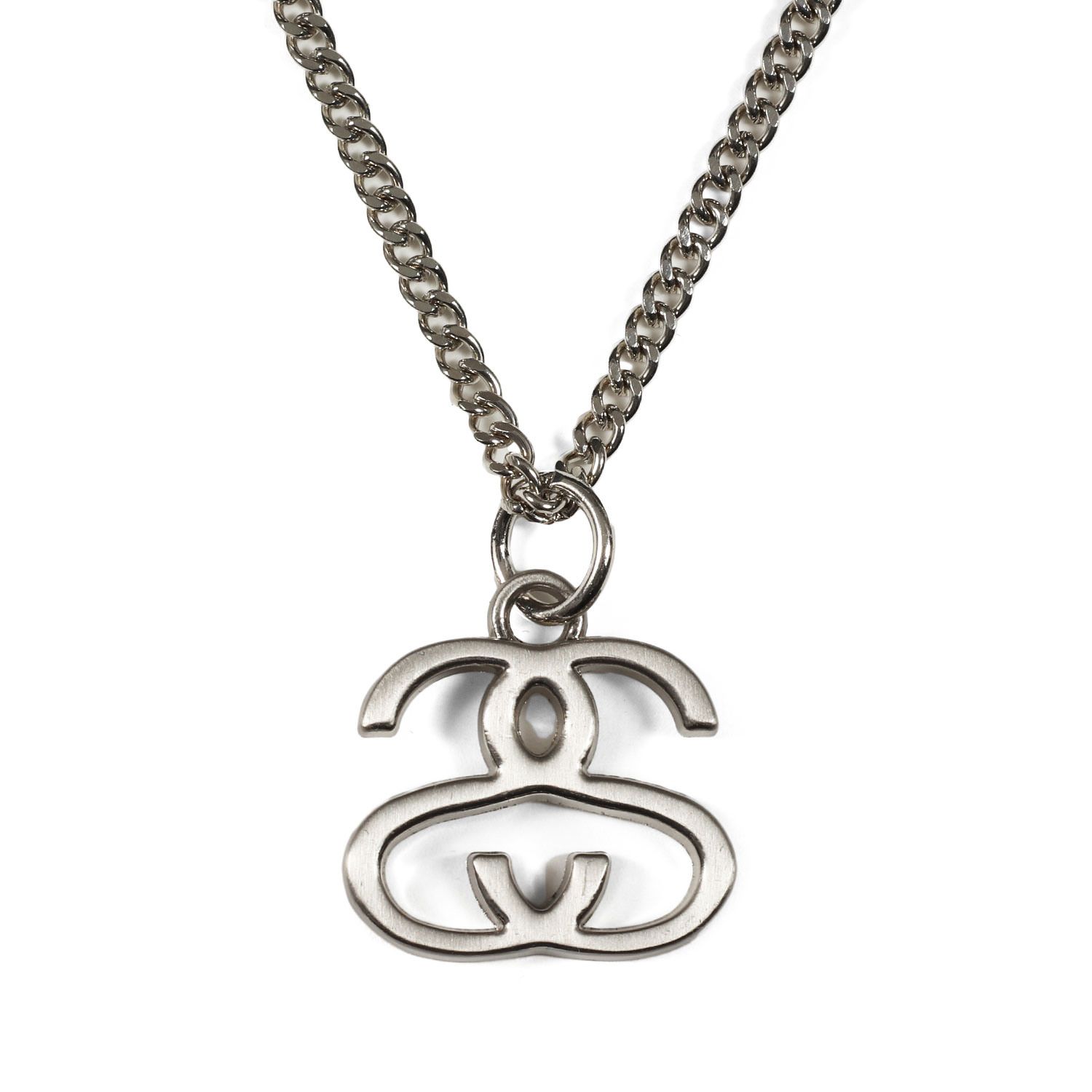 STUSSY ステューシー SSリンクロゴトップ チェーンネックレス (DOUBLE S NECKLACE) シルバー アクセサリー ジュエリー ファッション 雑貨 小物【メンズ】
