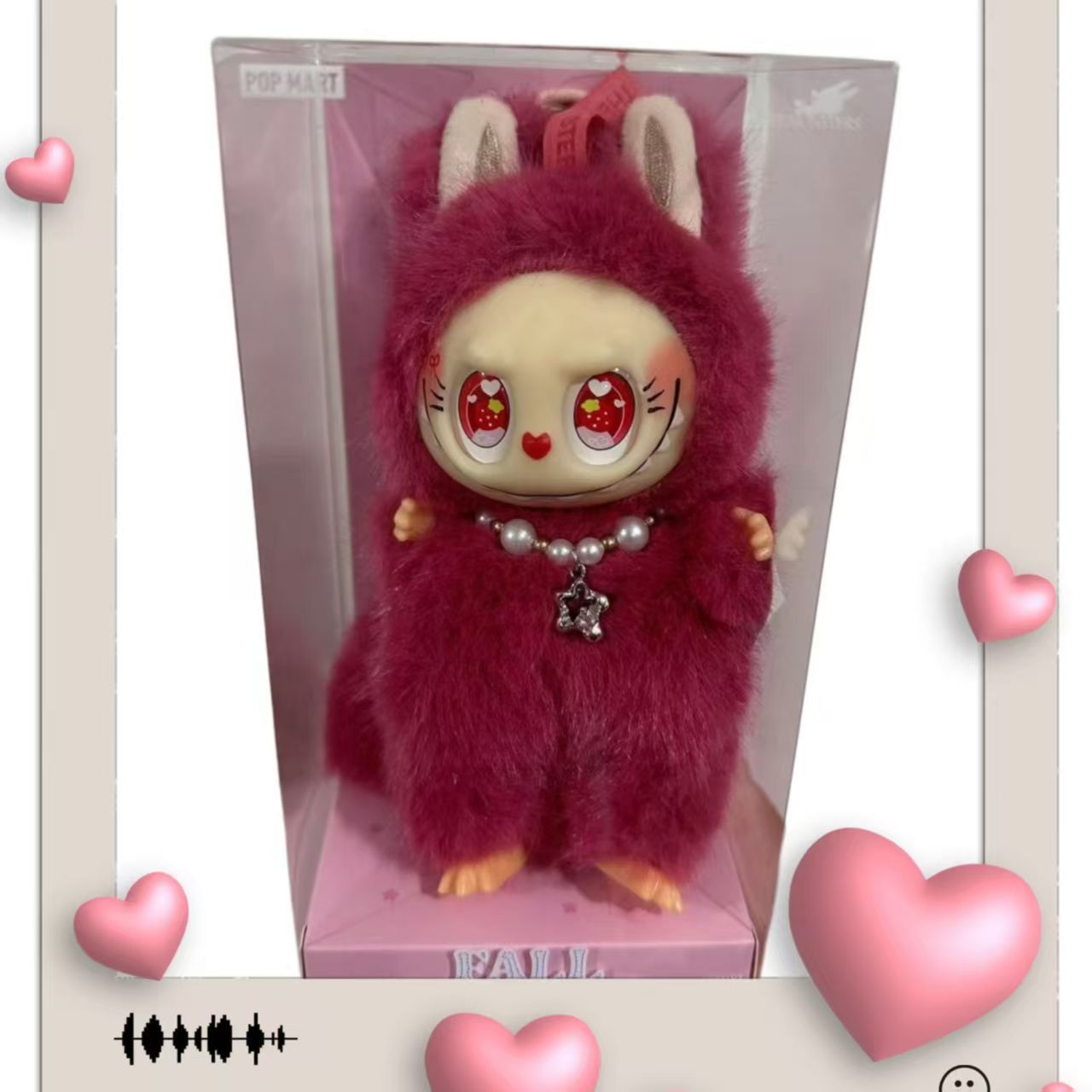 海外限定 ラブブ ピンク いちご ぬいぐるみ LABUBU ZIMOMO
