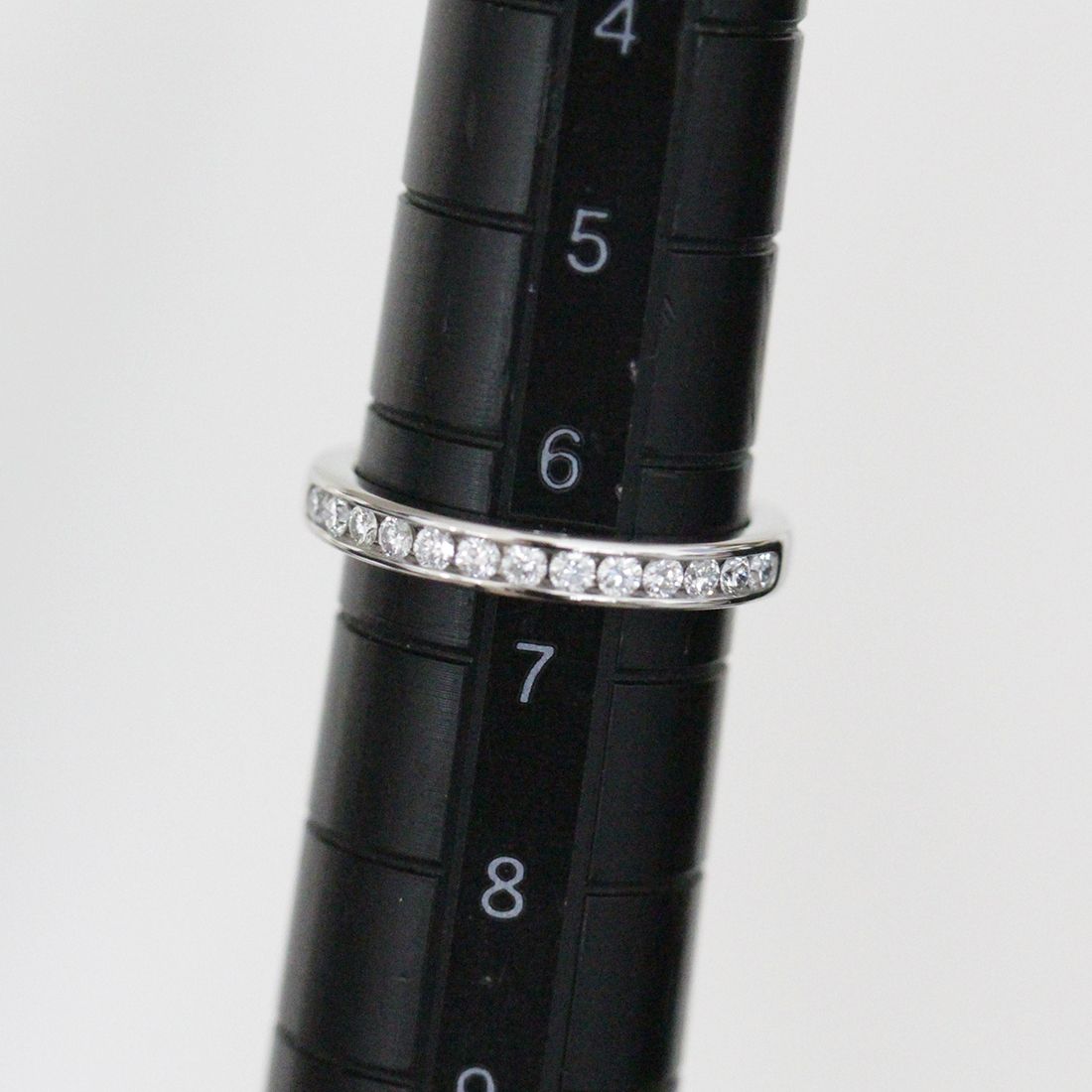 ティファニー ハーフエタニティ ダイヤリング 6.5号 PT950 チャネル