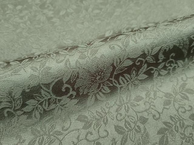 平和屋本店□極上 銀座きしや 色無地 岩井茶色 花唐草鳳凰地紋 たとう  