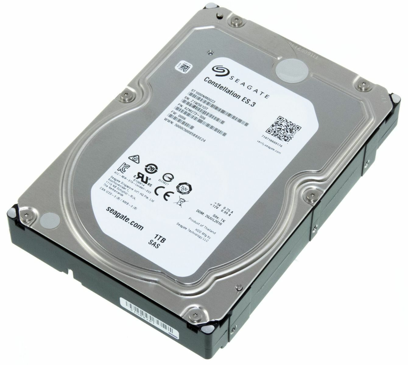 Seagate Constellation ES.3 1TB ST1000NM0023 7200RPM 128MB SAS III 3.5 ポーリング
