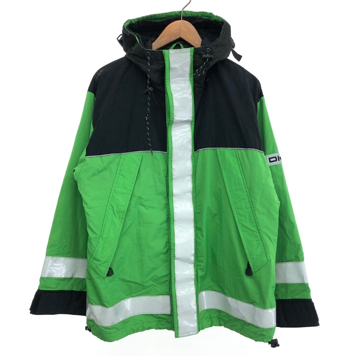 DKNY ダナキャラン フーデット ジャケット サイズ:S  グリーン  メンズ リフレクター 90s　240001130653 DKNY ダナキャラン フーデット ジャケット サイズ:S グリーン メンズ