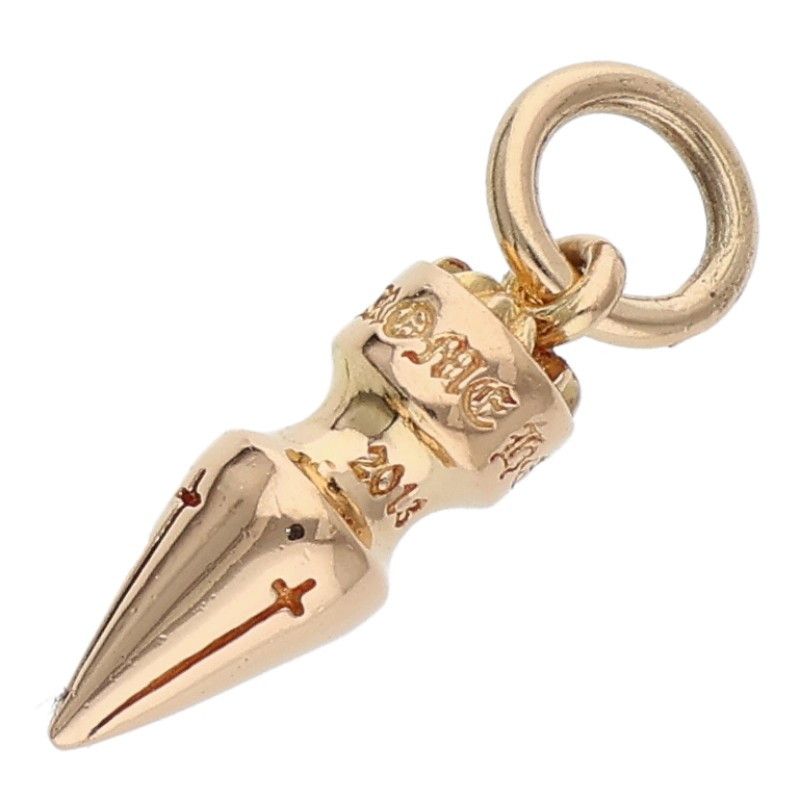 クロムハーツ 22K SPIKE CHARM スパイク チャーム ゴールドネックレストップ メンズ