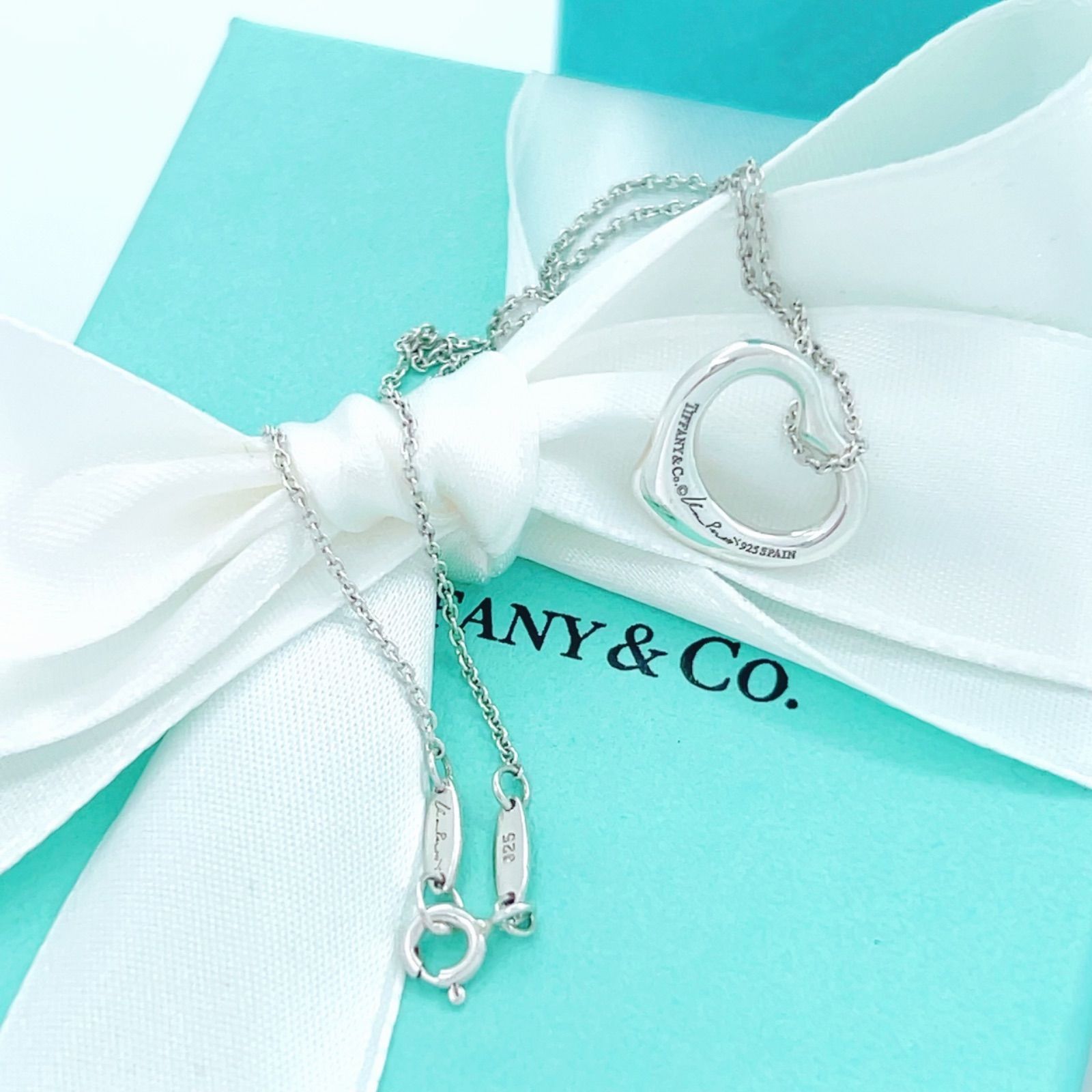 美品✨Tiffanyティファニーオープンハートネックレス ペンダント 美品✨Tiffanyティファニーオープンハートネックレス ペンダント