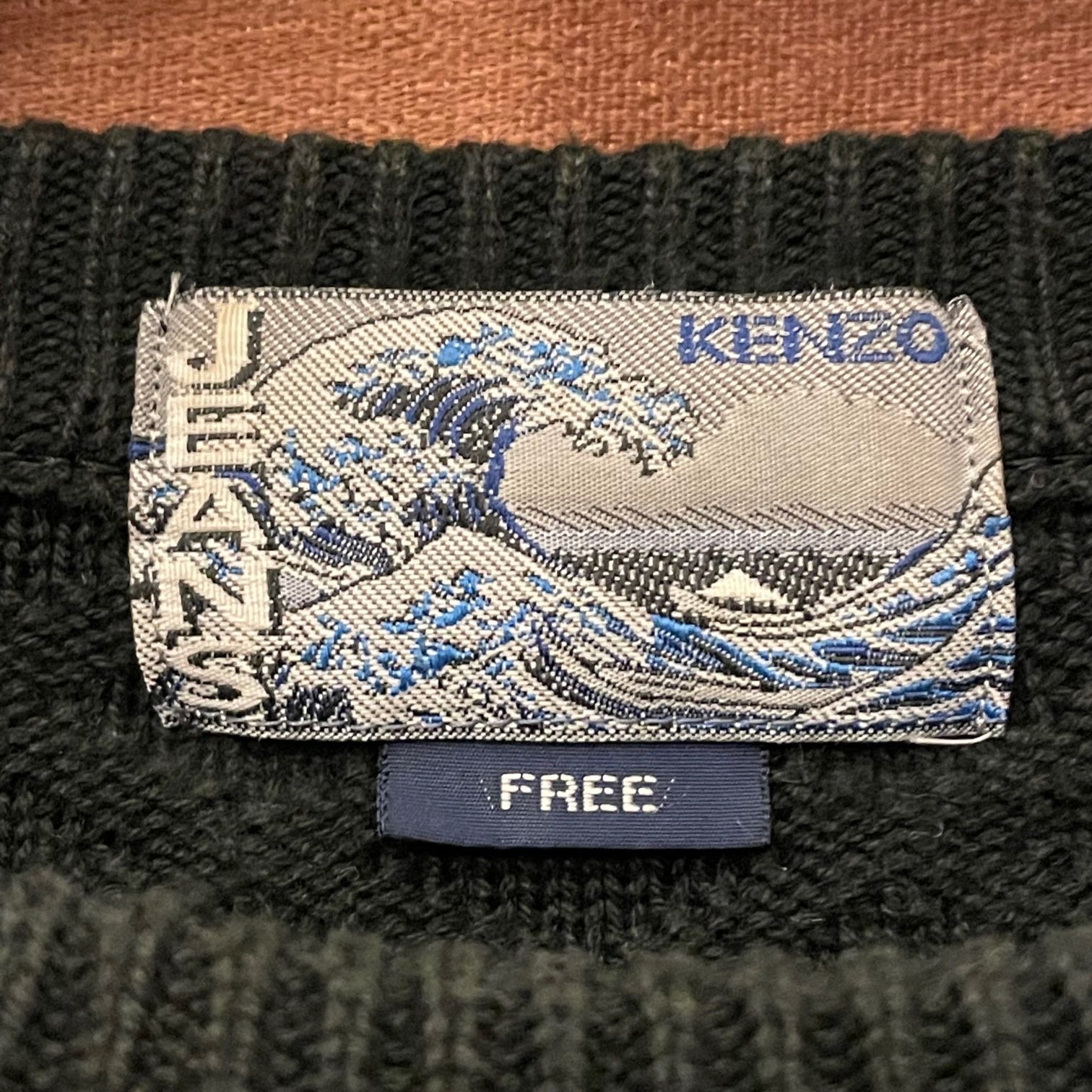 MADE IN JAPAN製 90s KENZO JEANS 葛飾北斎タグ コットンアクリル 