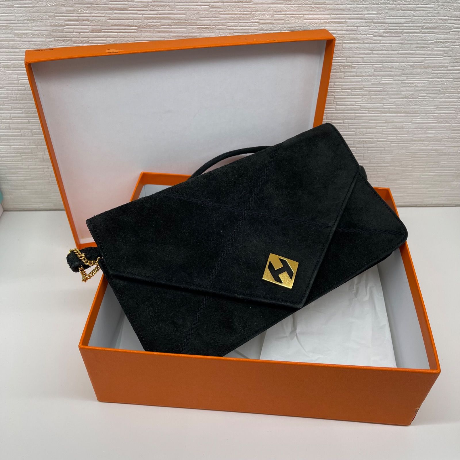 美品】HERMES エルメス 2WAYショルダーバッグ ヴォーベロア（ドブリス 