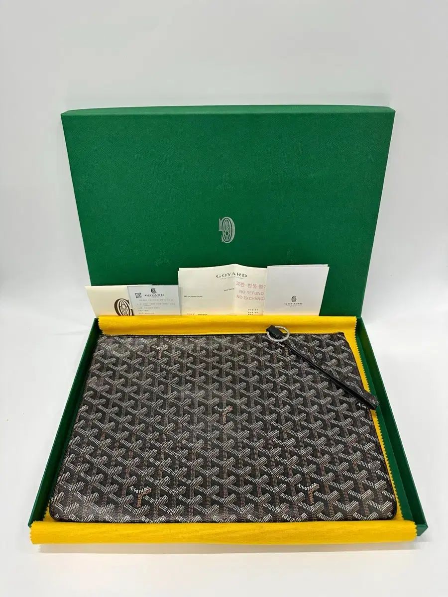 MGM サイズ キーリング付属 Goyard ゴヤール セナ クラッチ ブラックタン