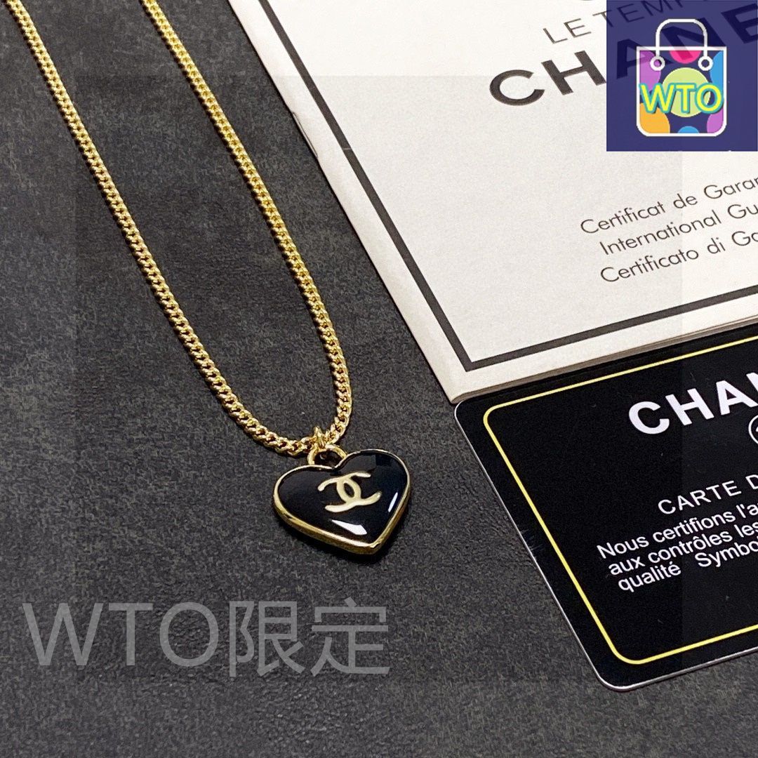 今日特価】CHANEL 最新モデル ブラックハート ダブルサイド