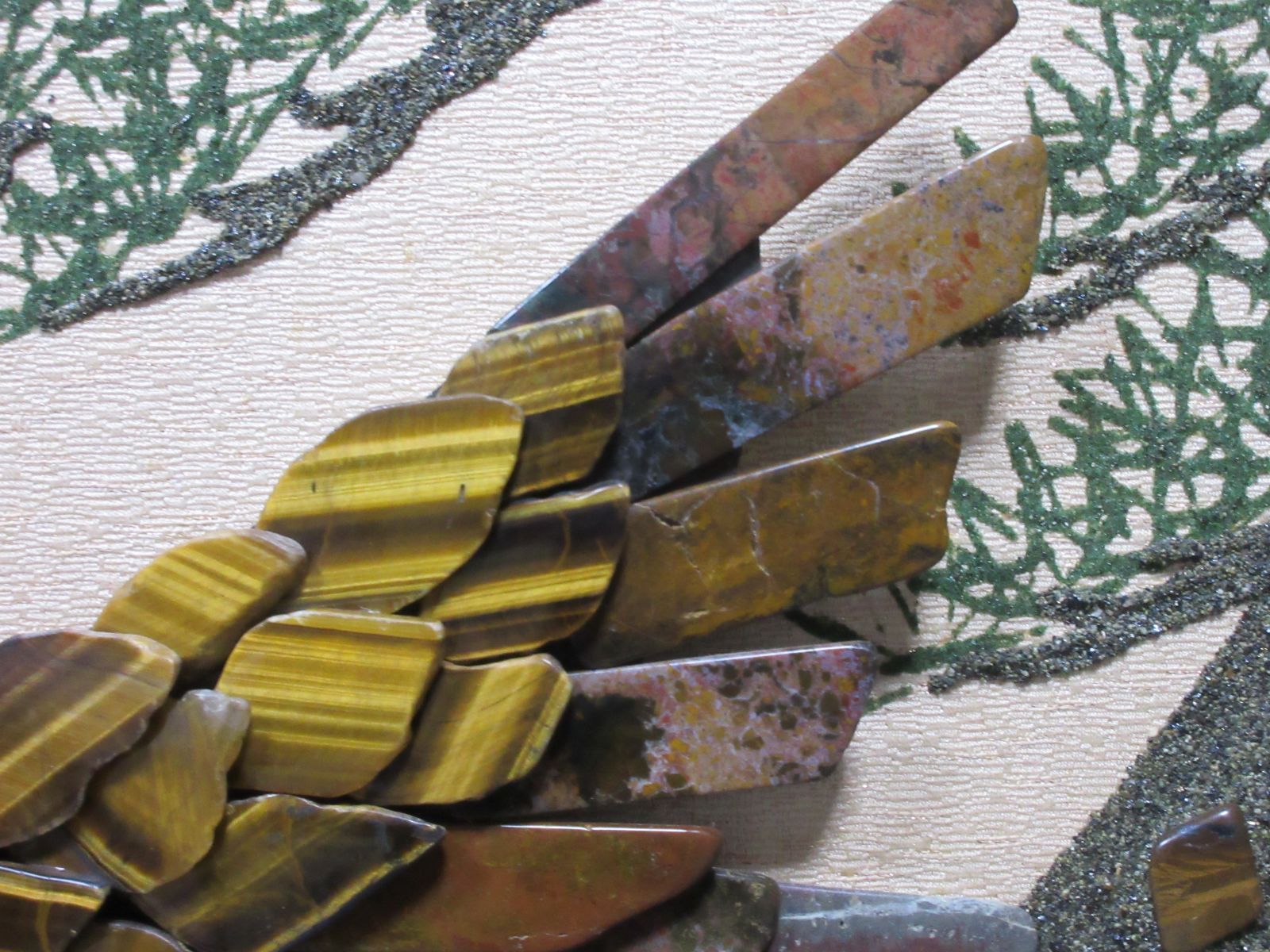 鉱石造 鉱石画 鉱石 鷹絵 縁起額 額縁 - メルカリ