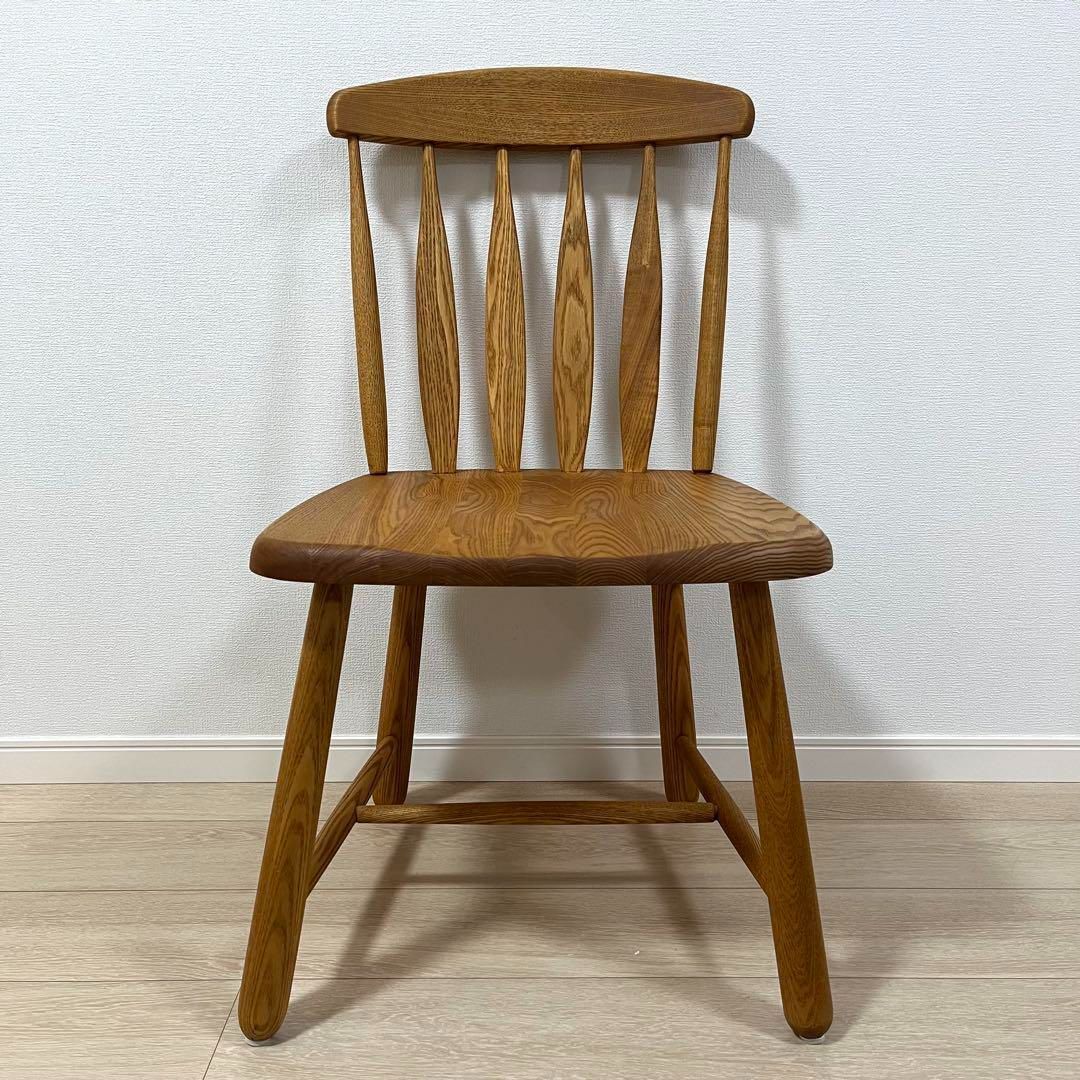 す22【美品】北欧 ナチュラルインテリア オーク調 ウィンザーチェア