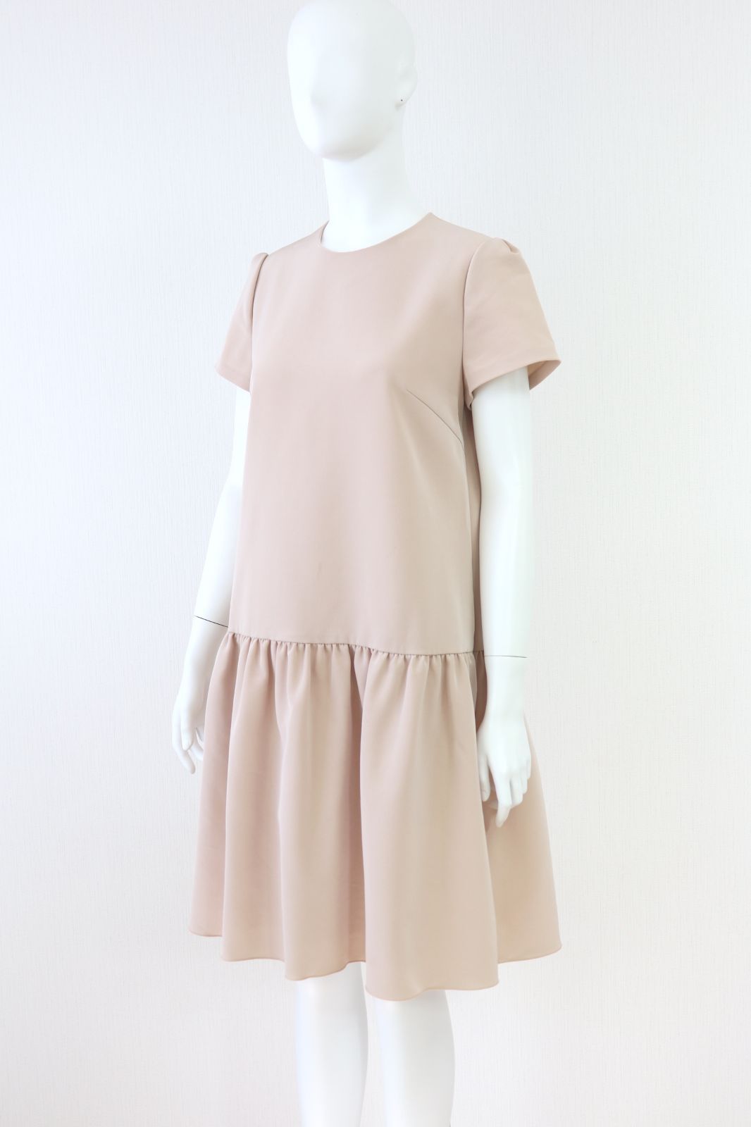 FOXEY☆フォクシー ローウエスト半袖ワンピース 36465 ピンクベージュ