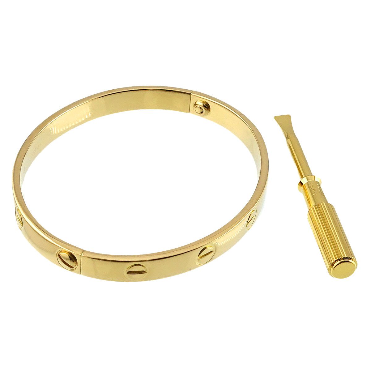 美品❤️ Cartierカルティエ ラブブレスレット 17 K18YG カルティエ ラブブレスレット 17 K18 YG