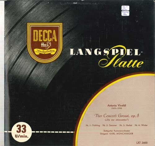 独LP Vivaldi, Karl Munchinger Dier Concerti Grossi, Op.8
