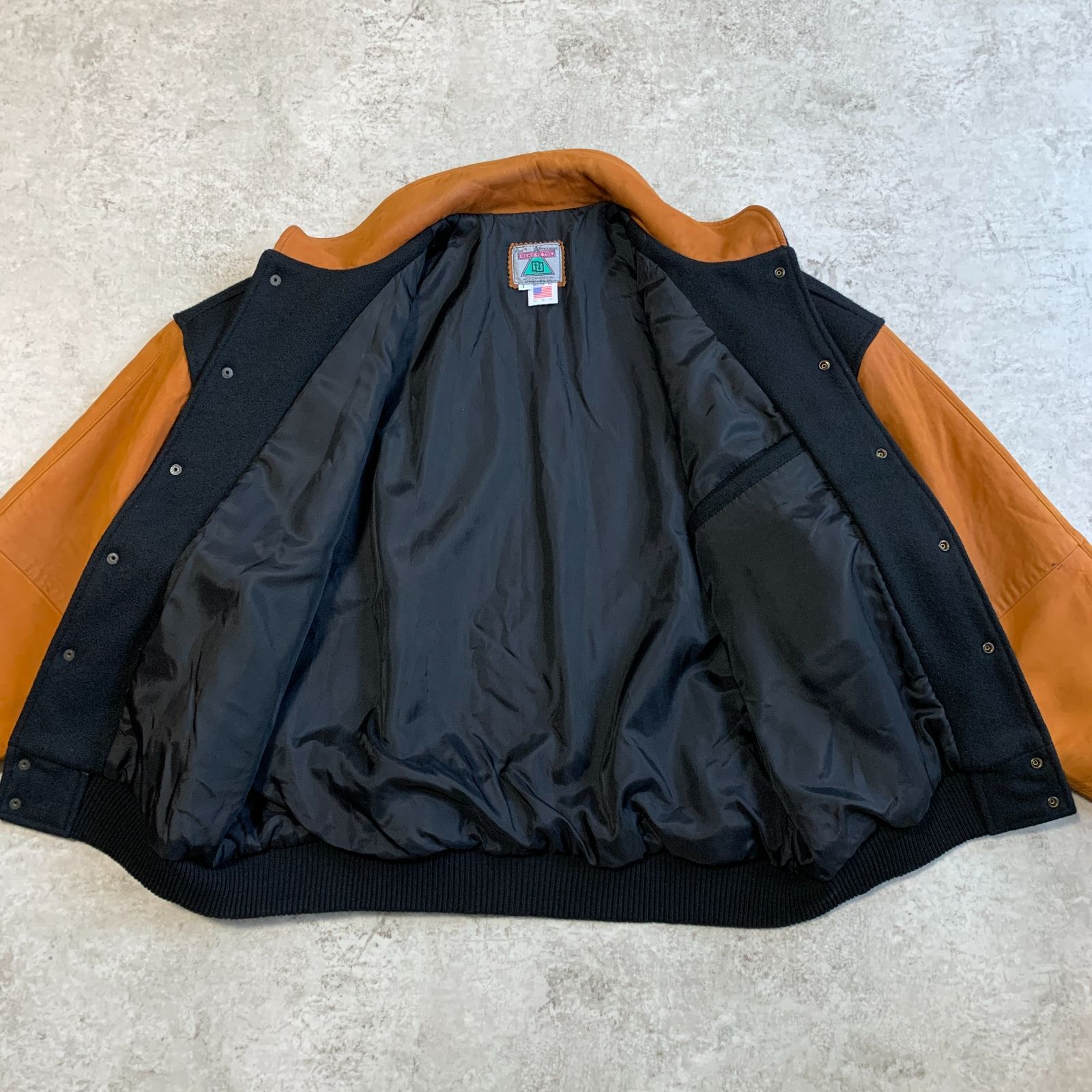 希少品　90s TEAM DAIWA スタジャン　レザー 希少品 90s TEAM DAIWA スタジャン レザー