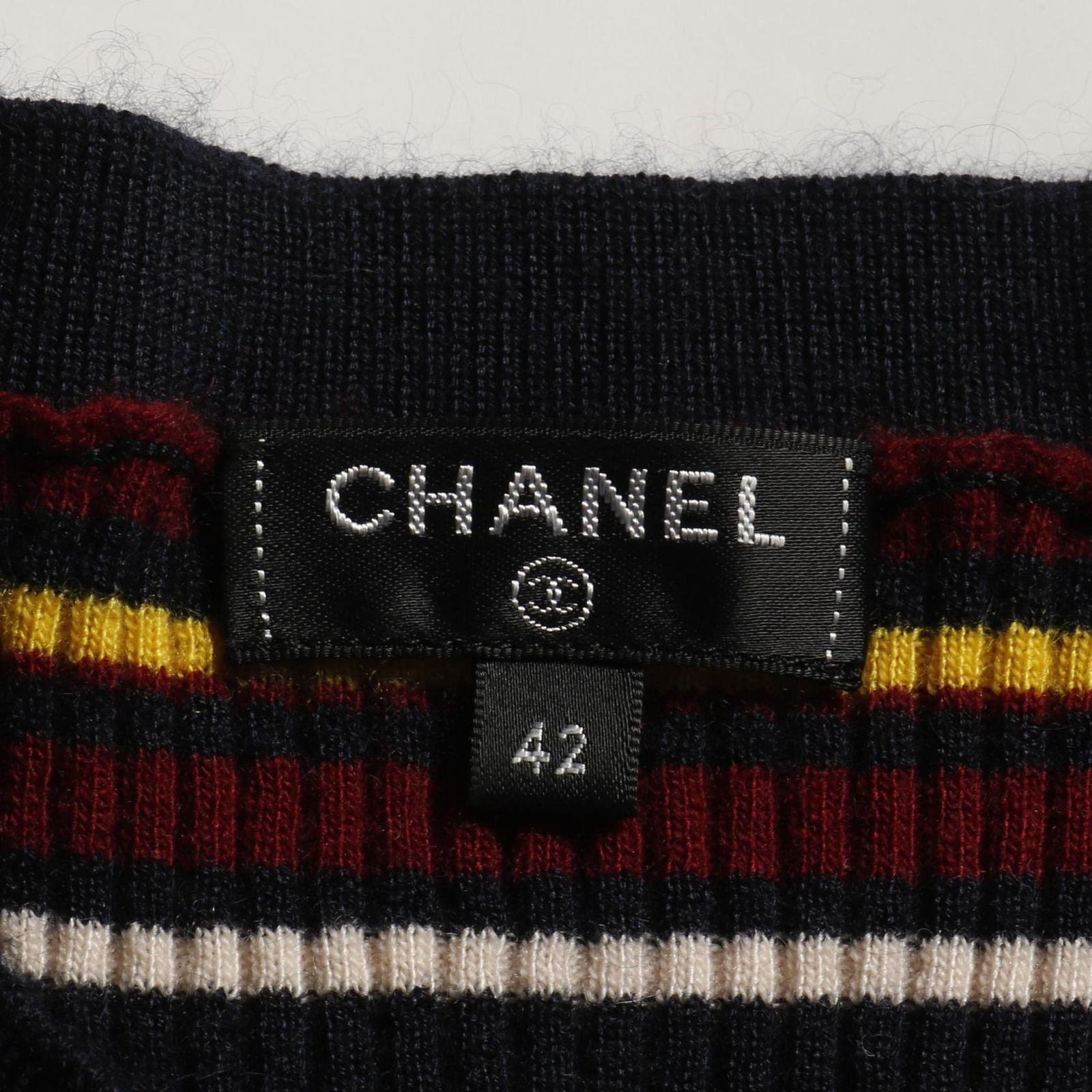 CHANEL シャネル ニット セーター ボーダー カシミヤ ココマークボタン シャネル CHANEL ニット ココマークボタン P59821K07816 カシミヤ