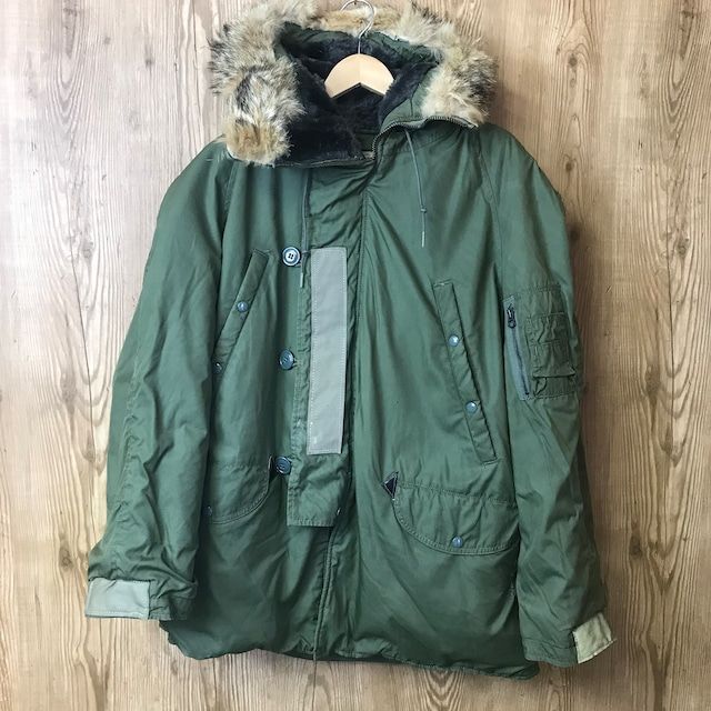 70s N-3B MOD コットン/コヨーテ/リフレクター/ステンシル 赤かっ M 実物