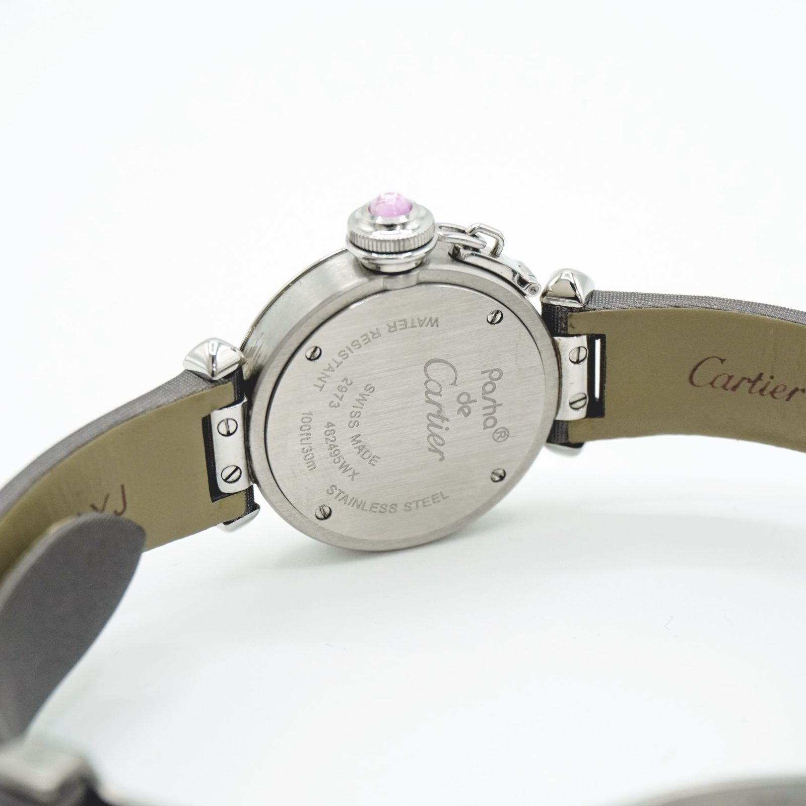 Cartier カルティエ W3140026 ミスパシャ レディース SS/革 ピンク 
