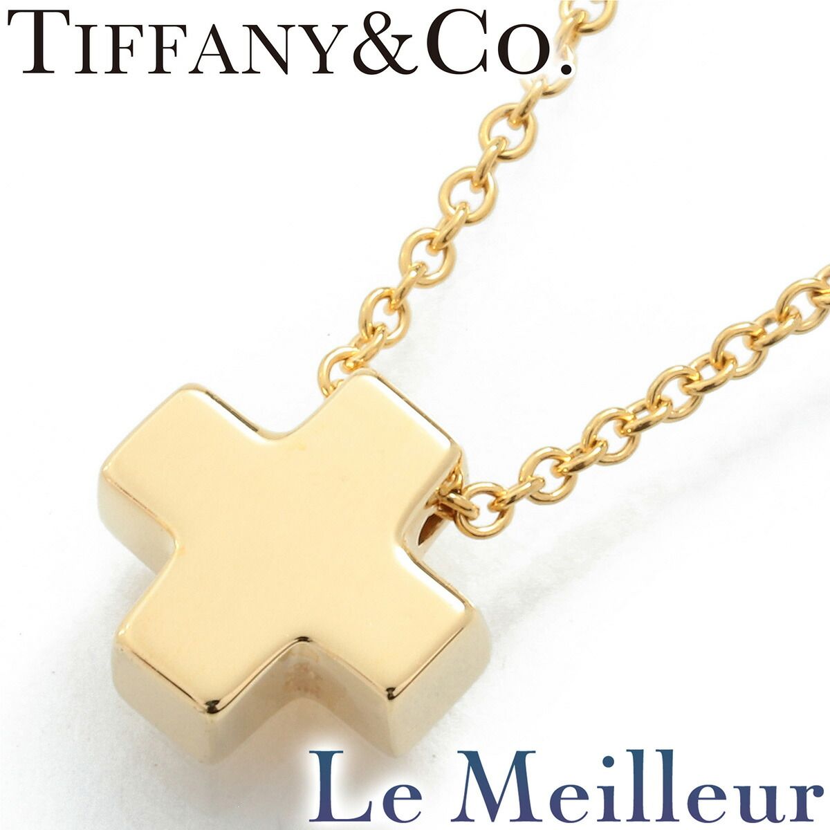 ティファニー ローマンクロスネックレス K18 TIFFANY&Co. 中古  