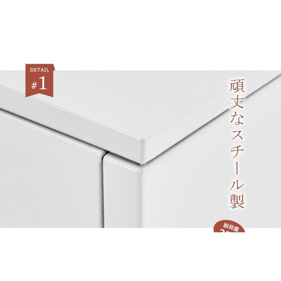 シリンダー鍵 サイドワゴン 大容量 3段 キャスター付き 完成品 スチール オールロック ワゴン A4 ファイル げィス スチール 収納 事務机 キャビネット 脇机 引き出し MARWIL-DEMENAGEMENTS_CH