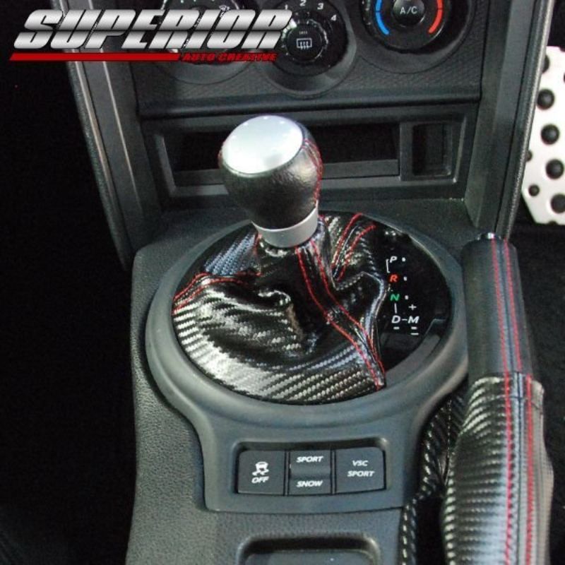 受注生産3week MT車用 カーボンルック シフトブーツ 86 ZN6 レッドステッチ 車 カスタム パーツ 内装 おしゃれ ドレスアップ BRIGHTFACE_UK