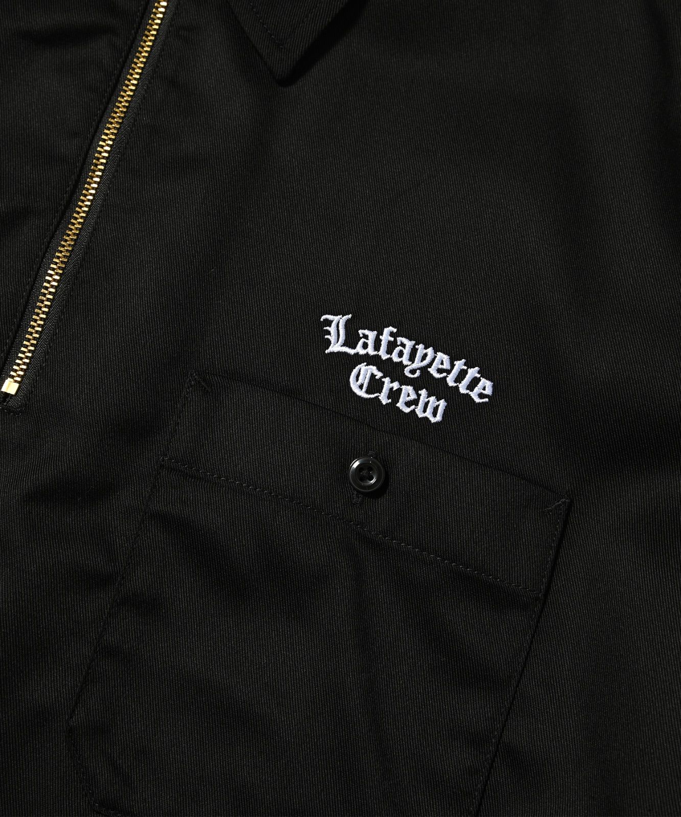 【中古】ディッキーズ Dickies × エルエフワイティー LFYT HALF ZIP WORK SHIRT シャツ 半袖 L ブラック 黒 LS250203 DICKIES × LFYT ディッキーズ × エルエフワイティー HALF ZIP WORK