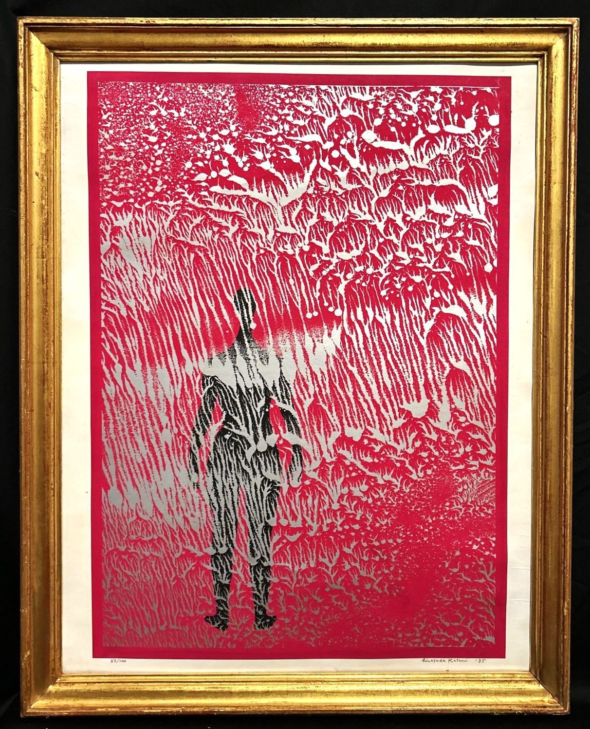 ◇小谷博貞◇赤靄の男◇1985年◇抽象絵画のパイオニア・北海道