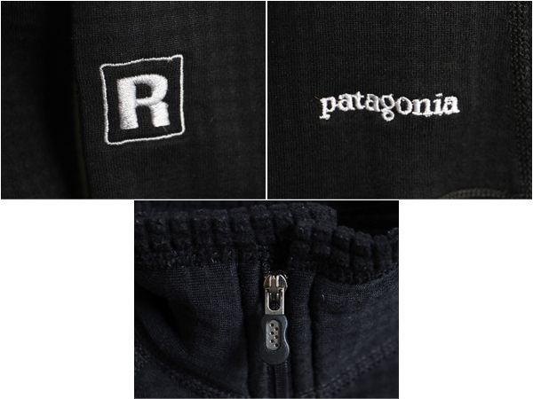 【お得なクーポン配布中!】 08年製 パタゴニア R1 フラッシュ プルオーバー レディース M 古着 Patagonia アウトドア フリース ジャケット ハーフジップ 黒 ジャンパー