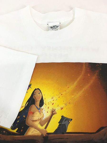 古着 90s USA製 Disney Pocahontas ポカホンタス 両面 Tシャツ XL 古着
