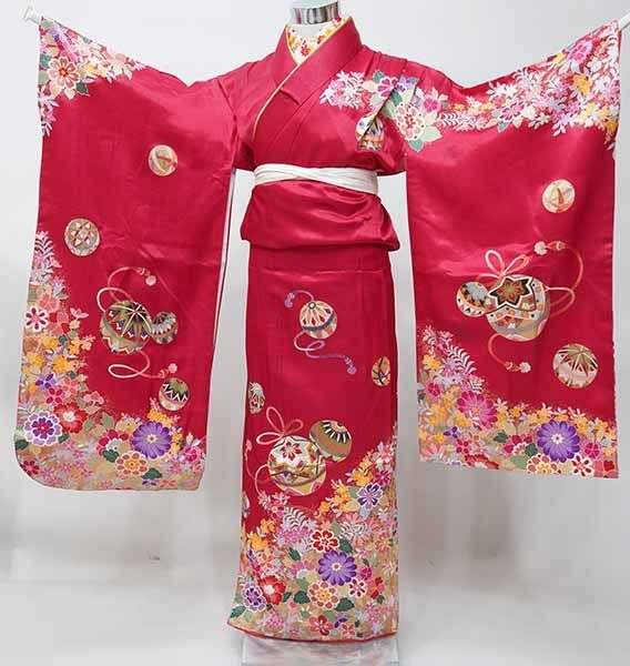 七歳 7歳 7才 七才 女児 着物と長襦袢セット 仕立て上がり 深
