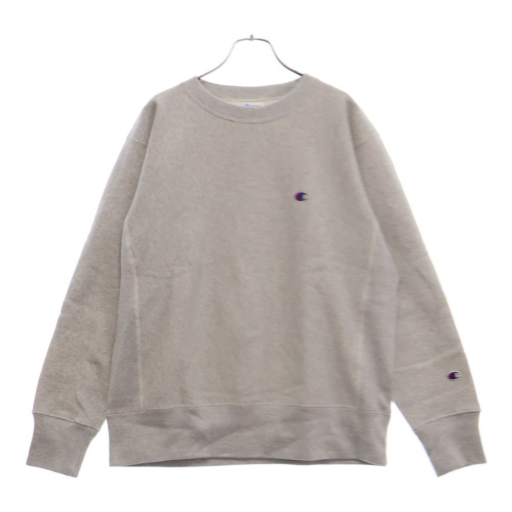CHAMPION (チャンピオン) REVERSE WEAVE(R) CREW NECK SWEATSHIRT リバースウィーブ ワンポイント刺繍クルーネックスウェットトレーナー グレー C3-Y033