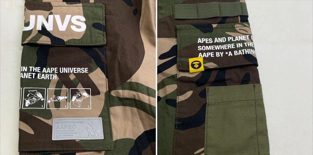 01w-5002 アベイシングエイプ A BATHING APE カモフラ柄 カーゴ
