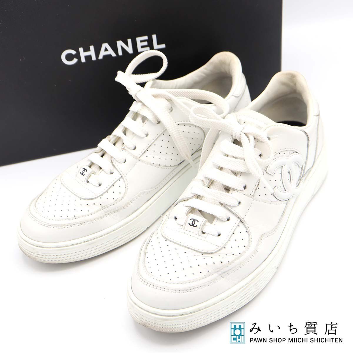 CHANEL シャネル G45079 スニーカー ココマーク 38サイズ