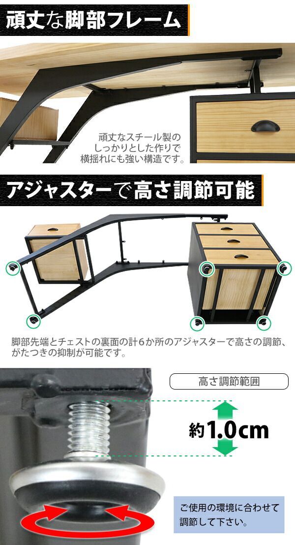 オフィスデスク オフィステーブル アルミナムチェア セット 約W1750×約