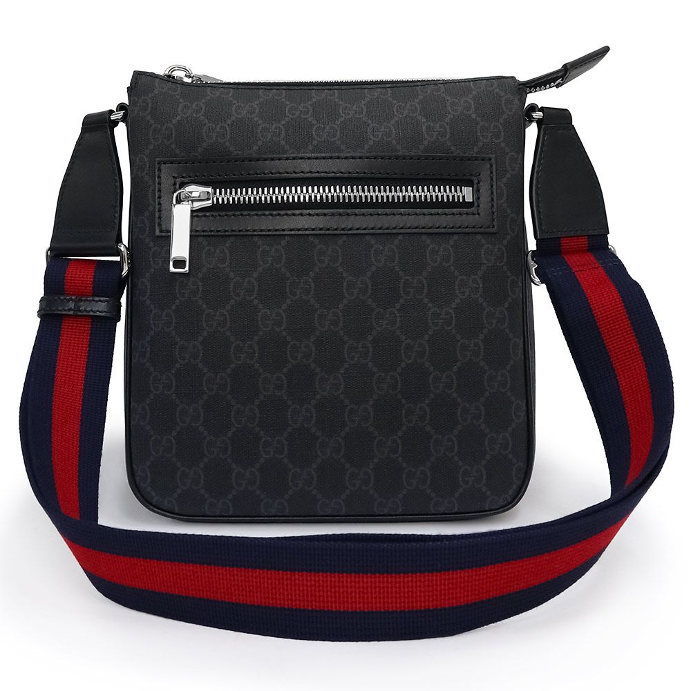【良品】GUCCI グッチ　メッセンジャーバッグ　キャンバス　GG柄　ブラック グッチ スモール メッセンジャー ショルダーバッグ 斜め掛け GG