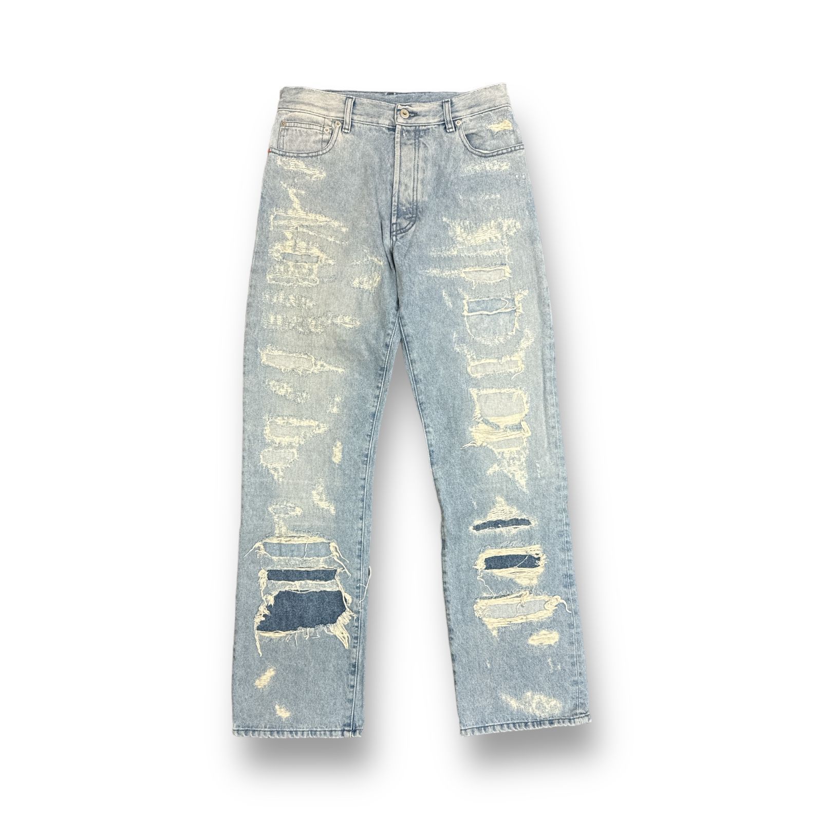 美品 HERON PRESTON ストレートレッグ ディストレス ジーンズ ダメージ 