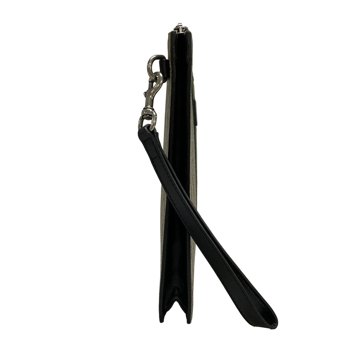 GUCCI グッチ クラッチバッグ GGプラス GGスプリーム シェリー 433665 ベージュ×ダークブラウン×マルチ コットン レザー