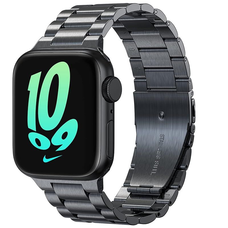 【2024 新型】コンパチブルapple watch バンド，アップルウォッチ バンド ステンレス製 長さ調整器具付き 交換バンド apple watch 10/9/ 8/7/6/SE/5/4/3/2/1対応 ビジネス 通勤 apple watch ベルト 0