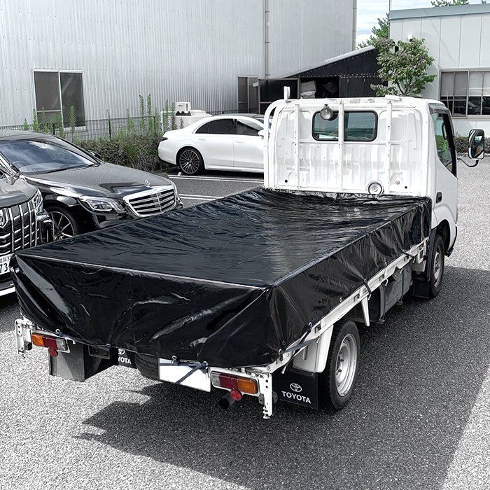 中型トラック 荷台シート サイズ 230×360cm ゴムバンド付き 1.5トン 2トン 1.5t 2t トラック エステル帆布 汎用 雨除け 日除け  風除け 防水 撥水 平張り 軽トラ 荷台 シート 荷台カバー 中型 丈夫 耐久性 PVC - メルカリ