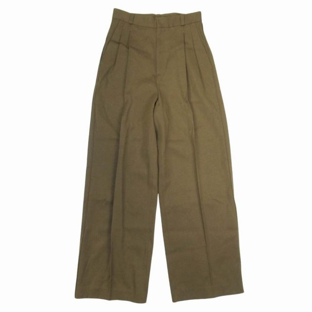 極美品 20aw ペレック pelleq ハイウエスト 2タック パンツ ワイド  